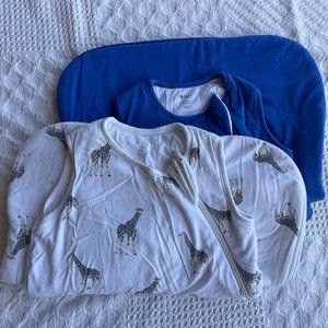 Kyte Baby Sleeping Sacks Bags Tog 1 Lot of 2 Blue Giraffe 6 to 18 months